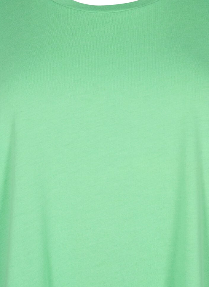 Kort&auml;rmad t-shirt i bomullsblandning, Gr&ouml;n, Packshot image number 2