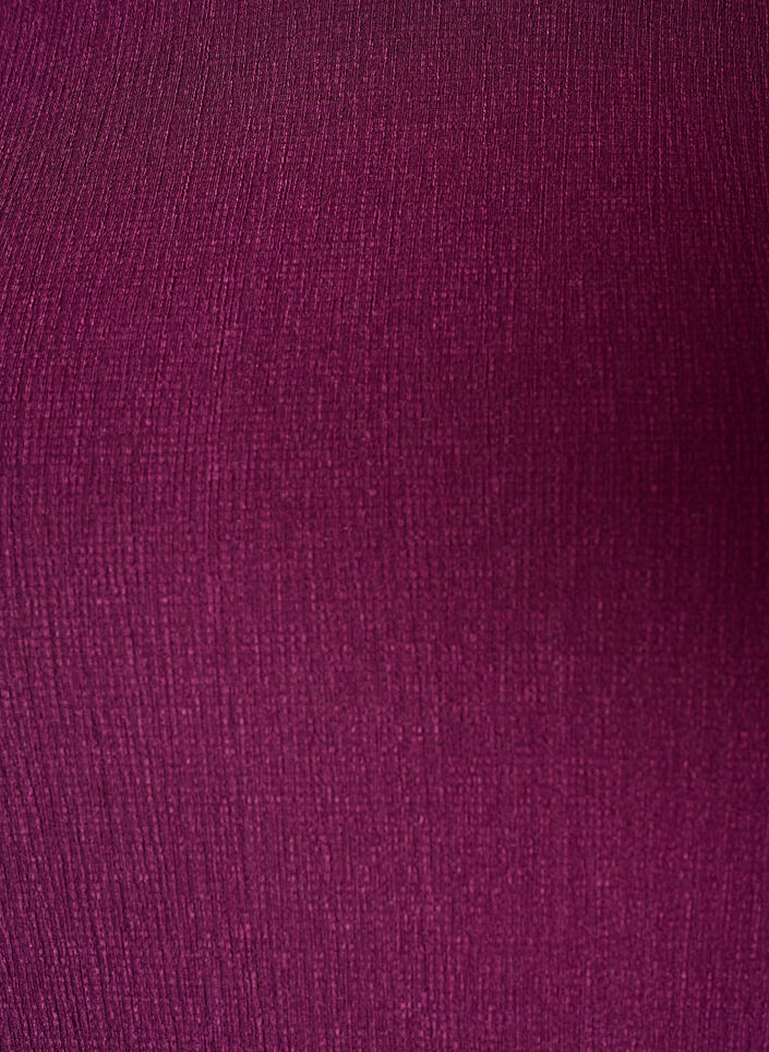 Blus i jersey med asymmetrisk spetskant, Lila, Packshot image number 2