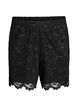 Spetsshorts med h&ouml;g midja och fickor, Svart, Packshot image number 0