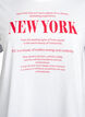 T-shirt i bomull med texttryck och rund halsringning, Vit, Packshot image number 2