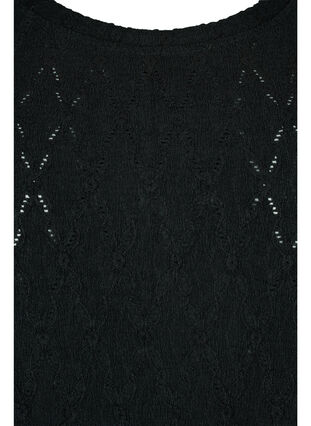 Blus med 3/4-ärmar, Black, Packshot image number 2