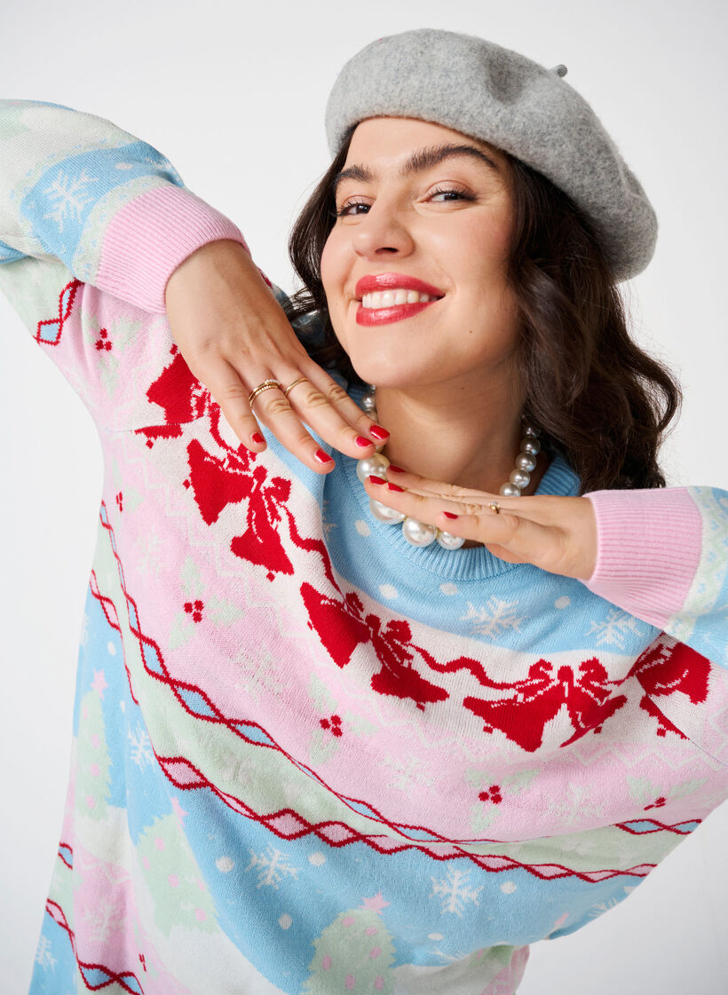 Stickad julklänning, Cerulean Comb, Image image number 0