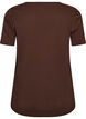 Jul-t-shirt i ekologisk bomull, Brun, Packshot image number 1