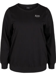 Cool sweatshirt med tryck, Black