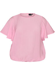 Blus med ballongform och ving&auml;rmar, Rosa