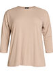 Jerseyblus med 3/4-&auml;rm, Beige, Packshot image number 0