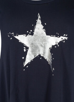 A-linjeformad t-shirt i bomull, Night Sky STAR, Packshot image number 2