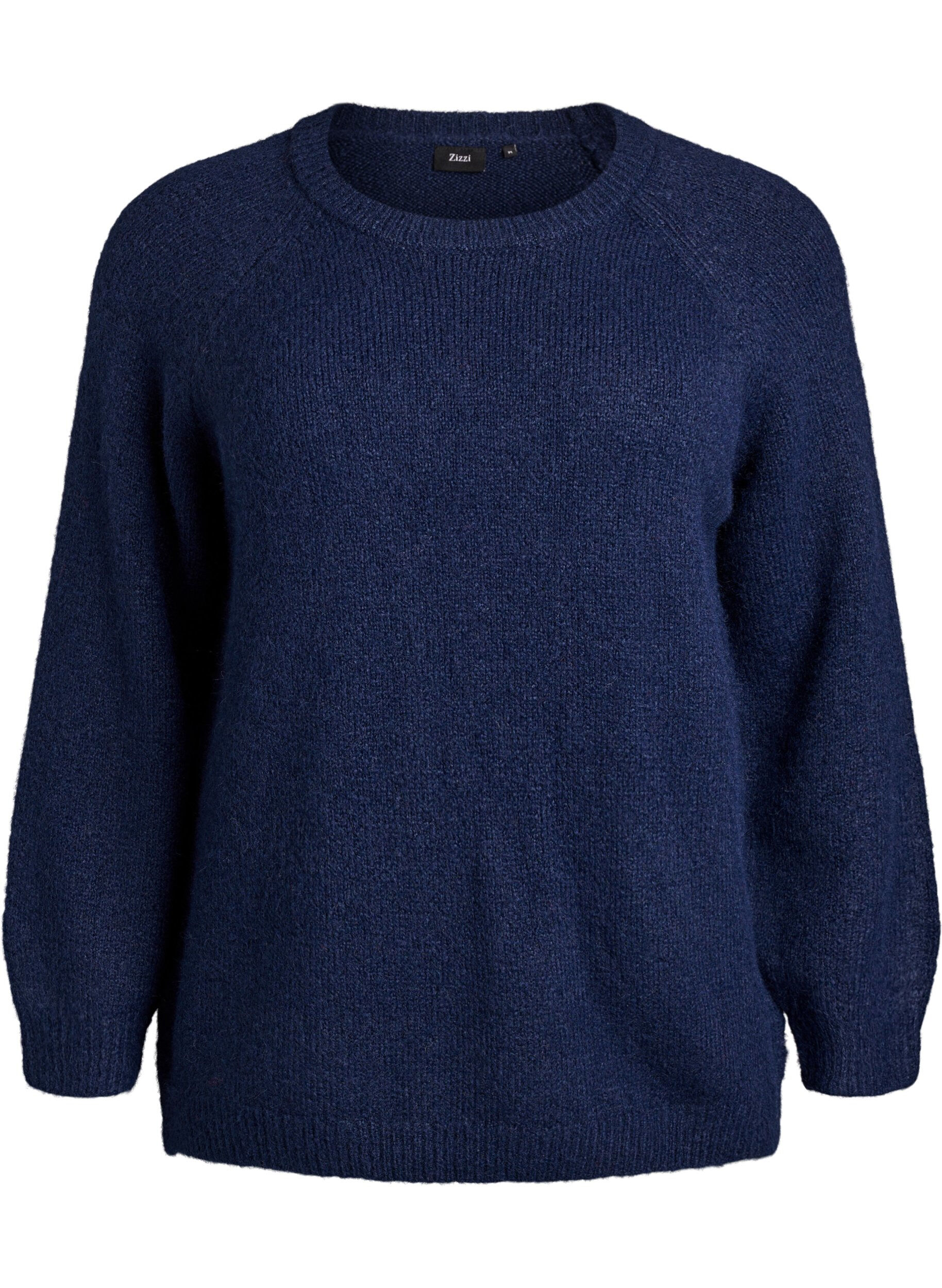 Stickad blus med raglan&auml;rmar