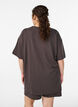Oversized t-shirt i sweatmaterial, Brun, Model image number 2