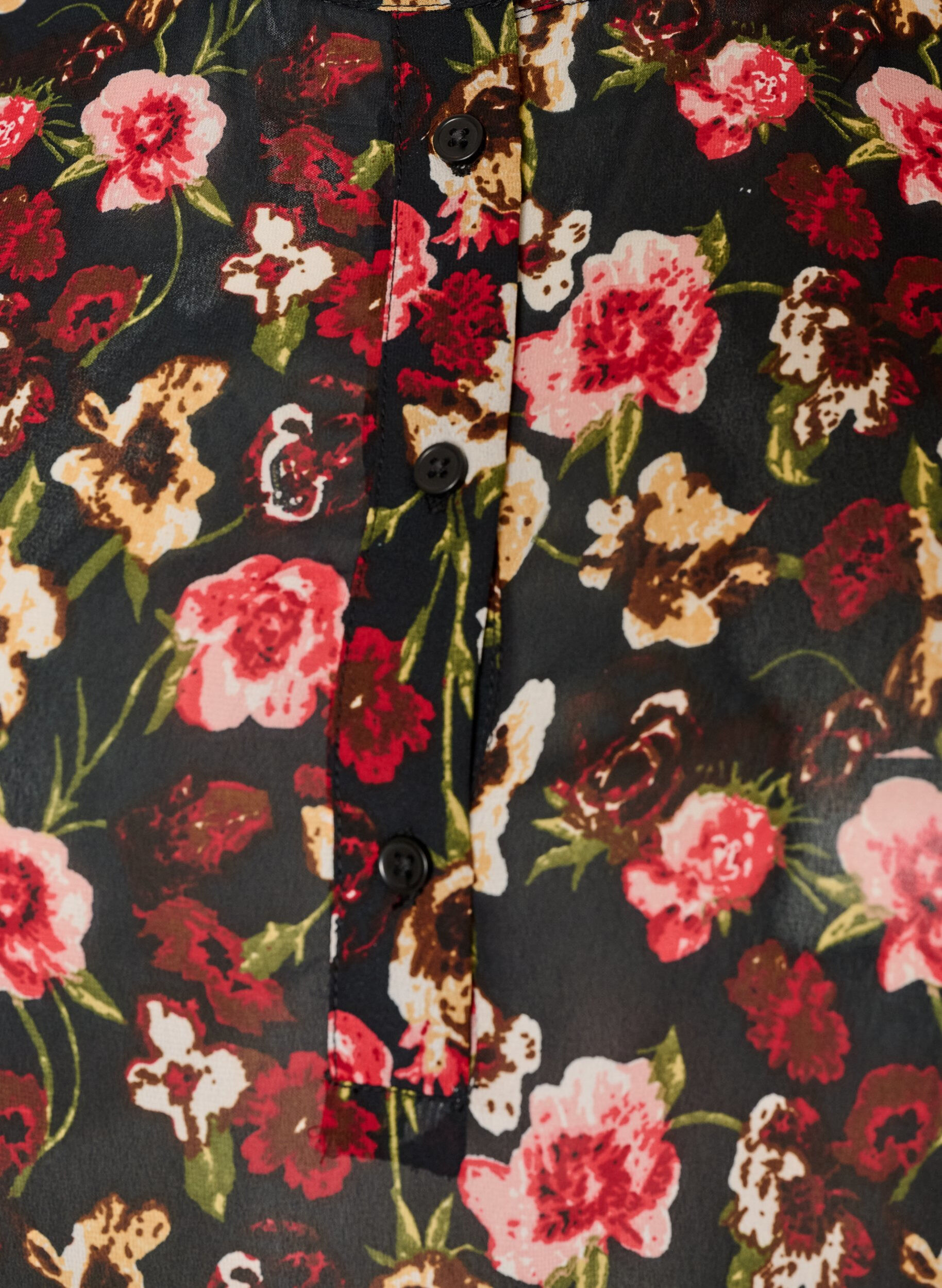 ZizziBlus med helt&auml;ckande m&ouml;nster och kort knappsl&aring;, Rosa, Packshot image number 2