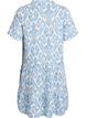 Kort a-linjeformad kl&auml;nning i bomullsmuslin, Vanilla, Packshot image number 2