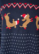 Kort kl&auml;nning i stickat med julmotiv, Bl&aring;, Packshot image number 2