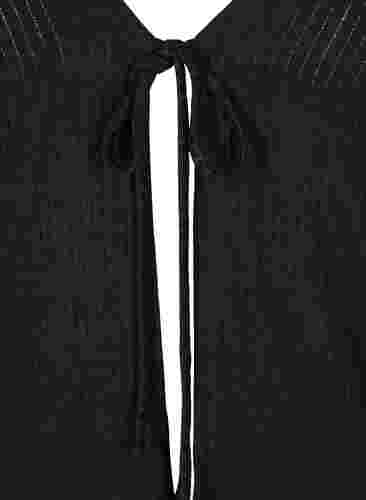 Ribbstickad cardigan med snörning, Black, Packshot image number 2