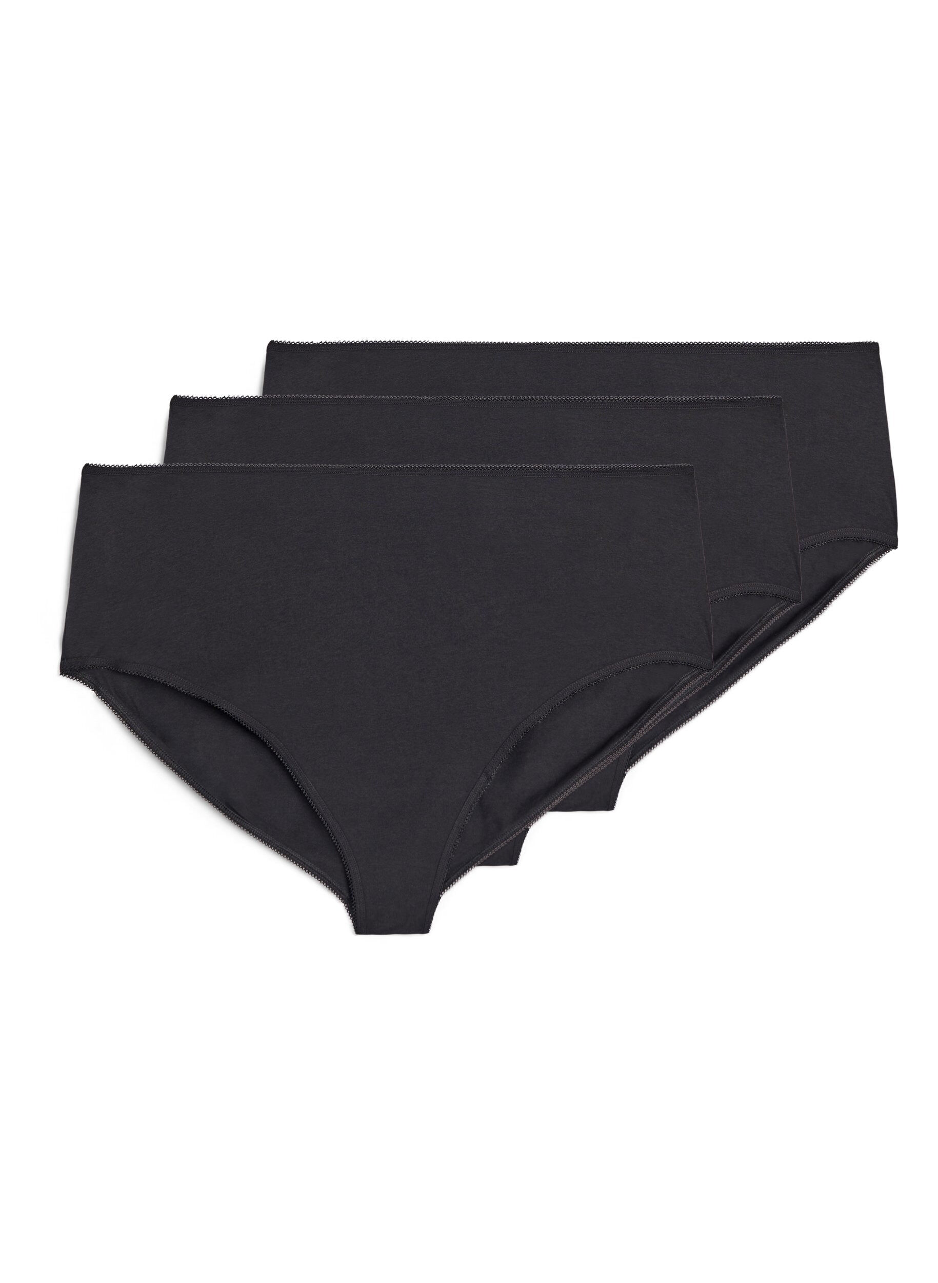 3-pack bomullstrosor med normal midja