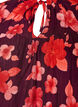 Blommig blus i viskos med volang&auml;rmar, Lila, Packshot image number 2