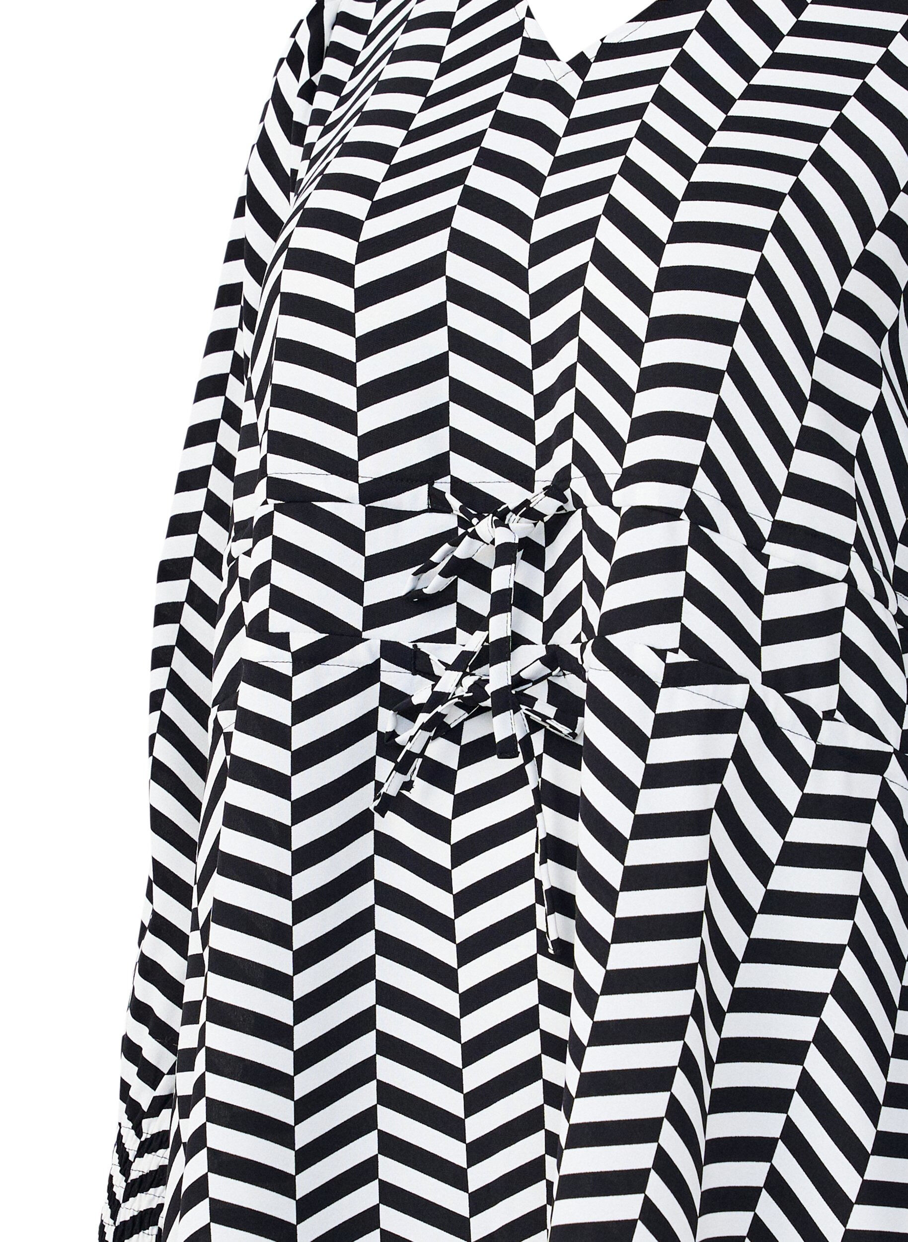 Zizzi Kl&auml;nning med knytsk&auml;rp i midjan, Svart, Packshot image number 2