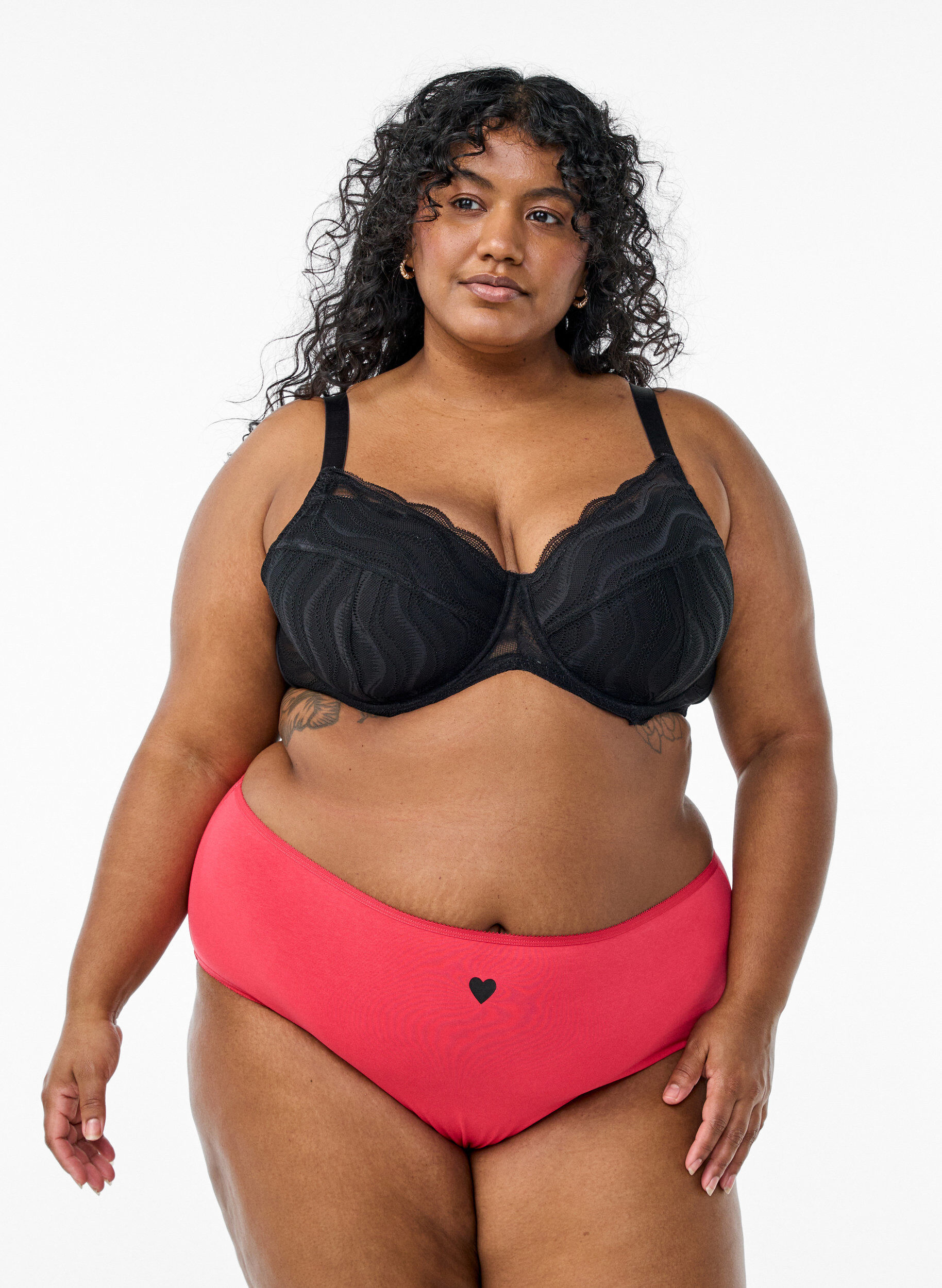 Zizzi7-pack trosor med normal midja, Mixed colours, Model image number 0