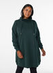 Kort sweatshirtkl&auml;nning med h&ouml;g krage och fickor, Gr&ouml;n, Model image number 0