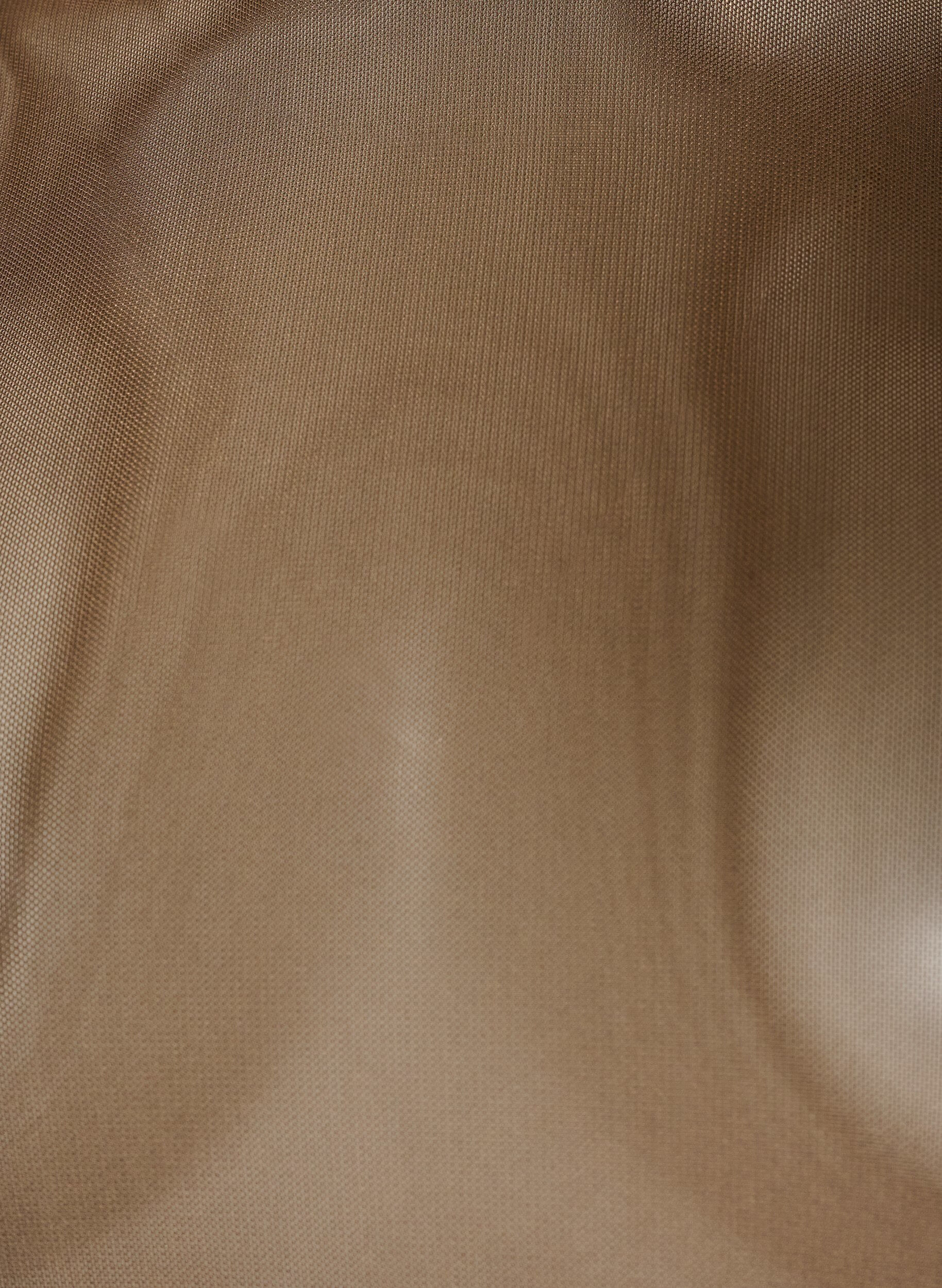 ZizziMeshblus med l&aring;nga &auml;rmar, Brun, Packshot image number 2
