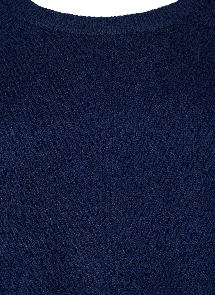 Stickad blus med rund halsringning, Naval Academy Mel., Packshot image number 2