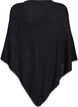 Fin stickad poncho, Svart, Packshot image number 1