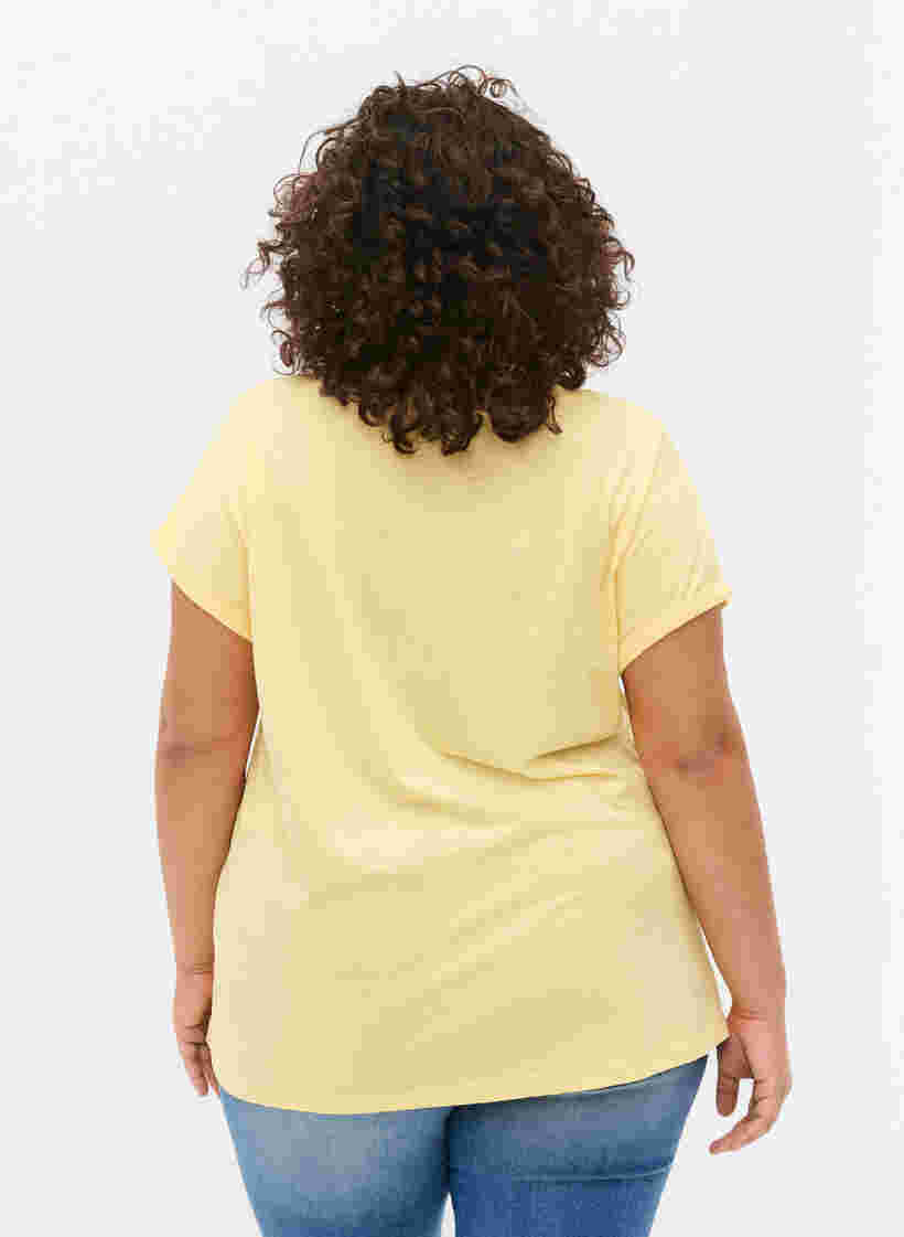 Kortärmad t-shirt i bomullsmix, Popcorn, Model image number 1