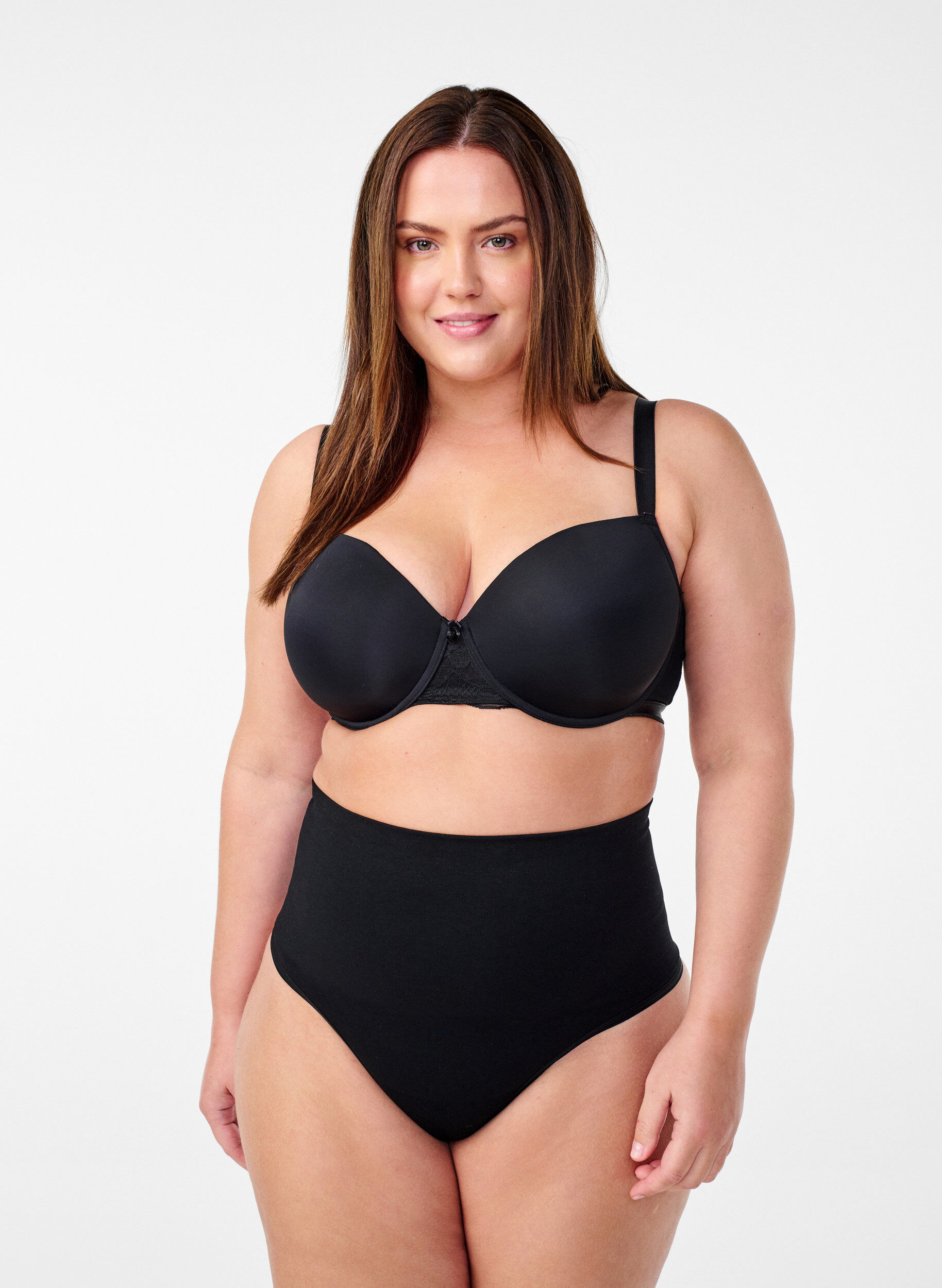 Zizzi S&ouml;ml&ouml;s G-string med normal midja, Black, Model image number 0