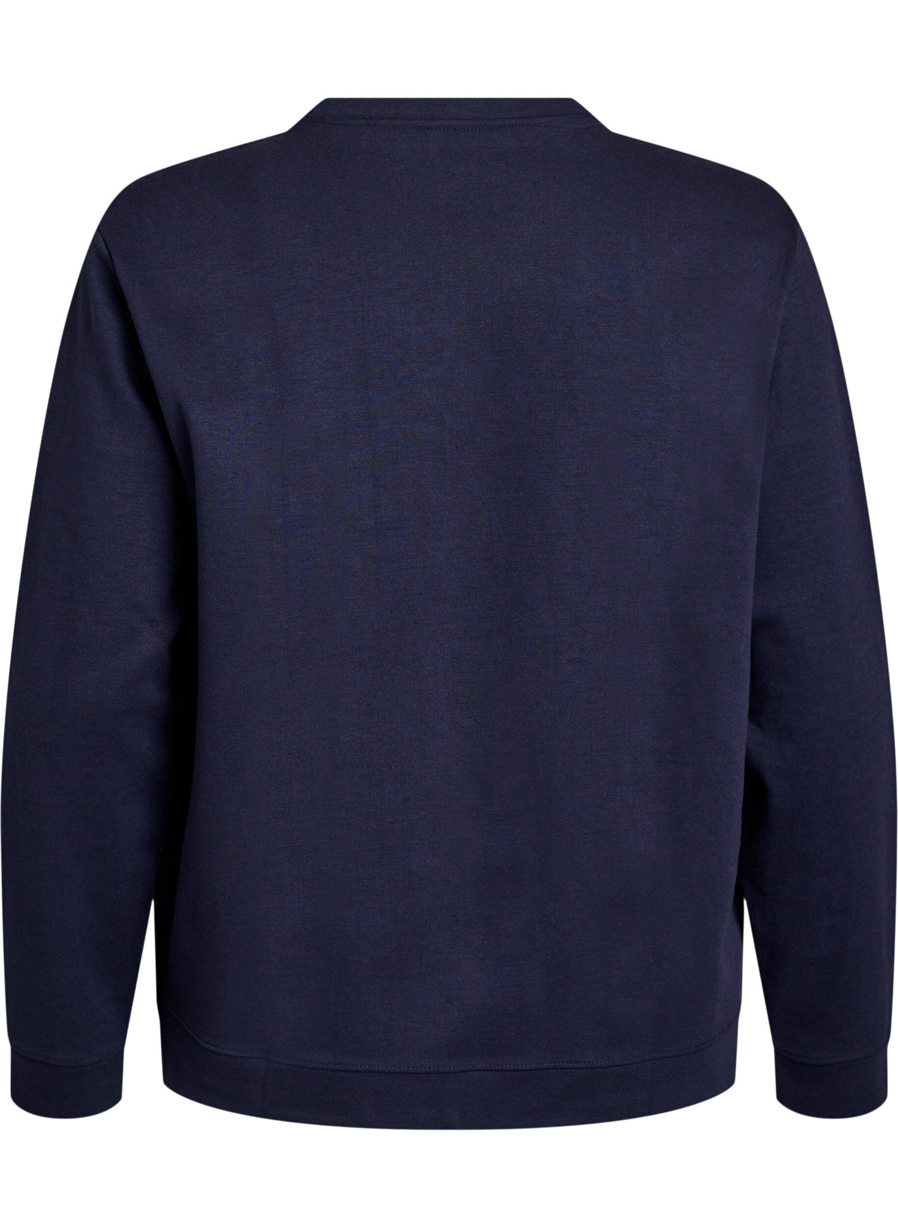 Zizzi FLASH - Sweatshirt med rund halsringning, Bl&aring;, Packshot image number 1