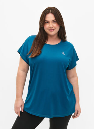Kortärmad t-shirt för träning, Deep Lagoon, Model image number 0