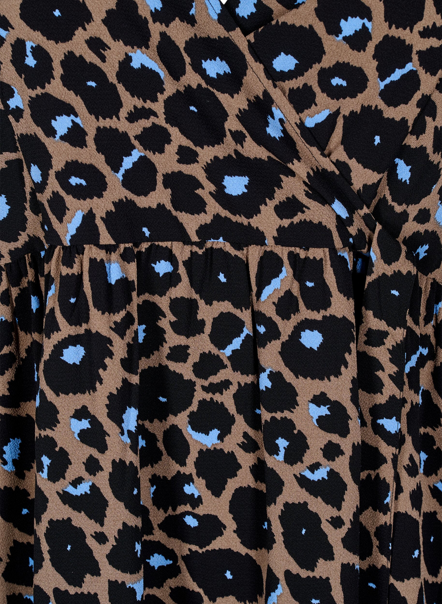 Zizzi Omlottkl&auml;nning med korta &auml;rmar, Fossil w.Bl.Leo AOP, Packshot image number 2