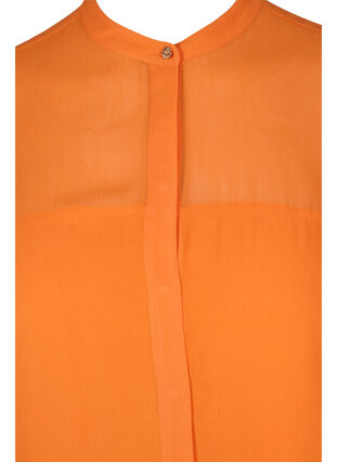 Lång viskosskjorta med 3/4-ärmar, Orange Peel, Packshot image number 2