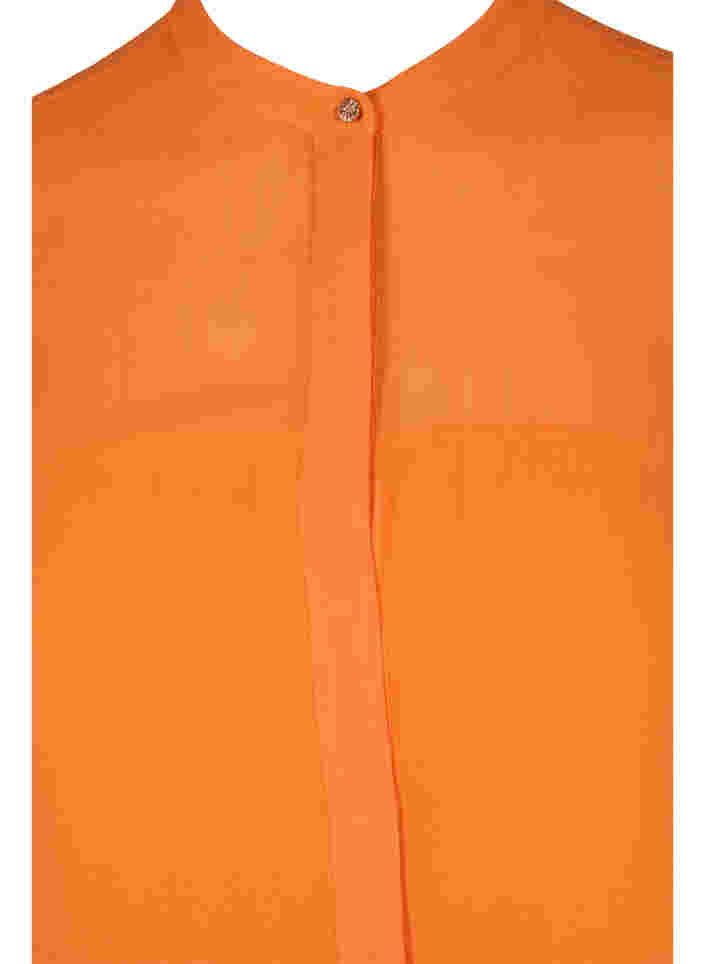 Lång viskosskjorta med 3/4-ärmar, Orange Peel, Packshot image number 2