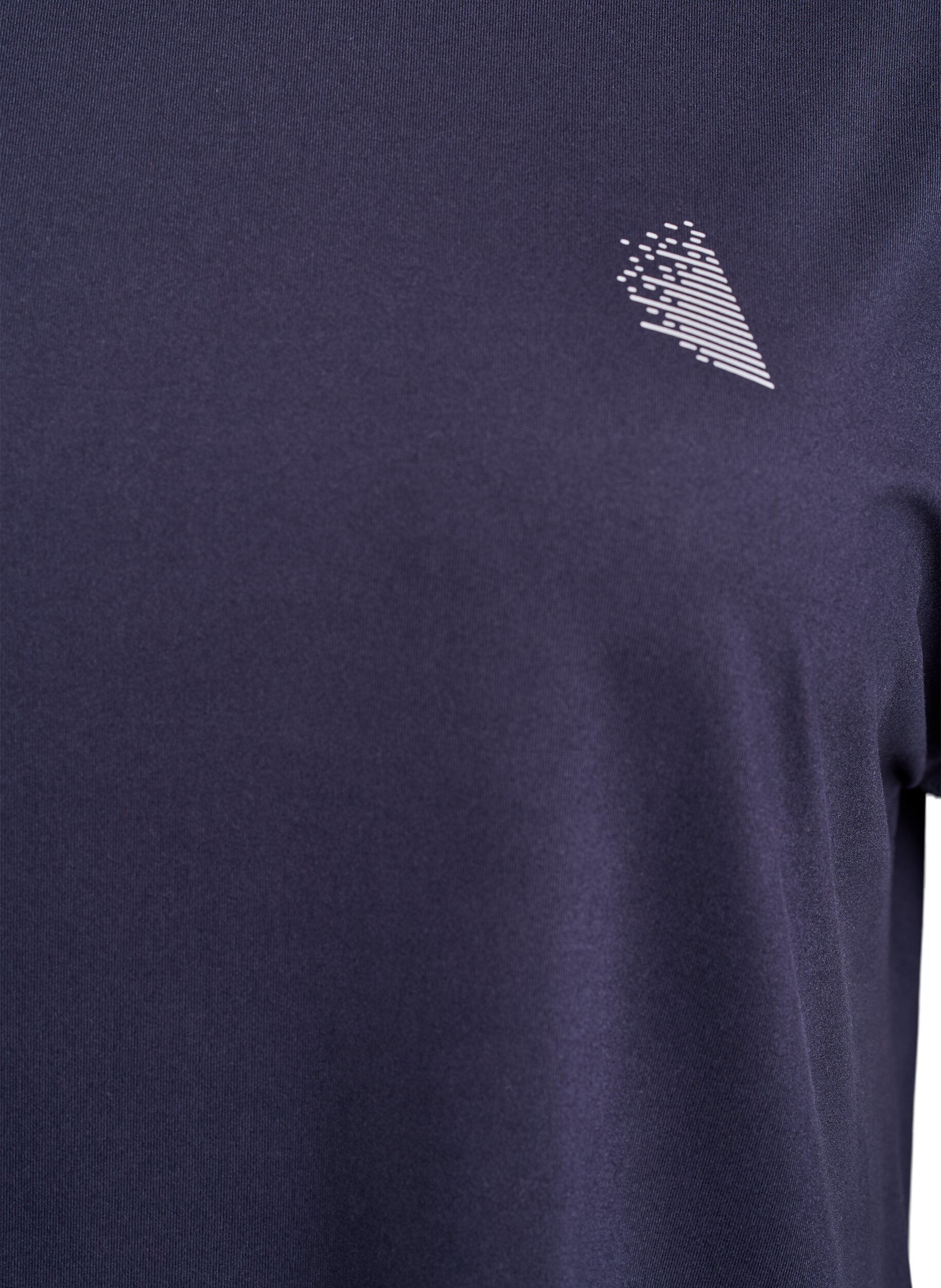 ZizziEnf&auml;rgad tr&auml;nings-T-shirt, Bl&aring;, Packshot image number 2