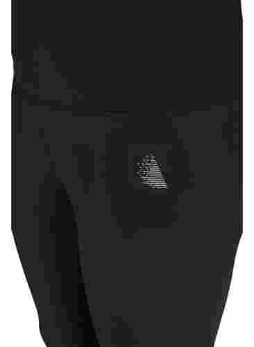Korta träningstights med mesh, Black, Packshot image number 2