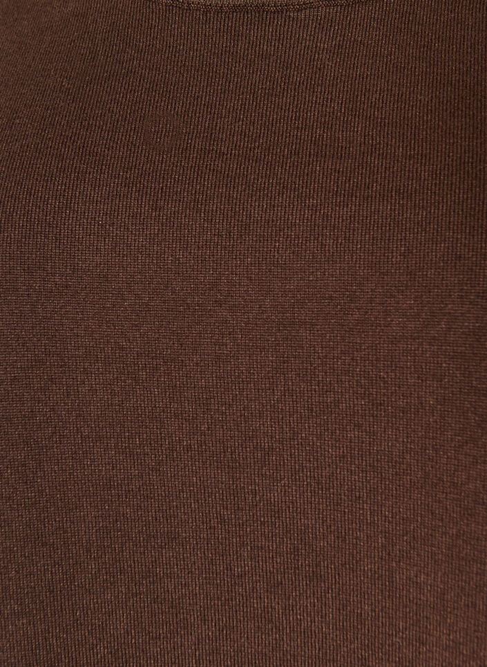 Finstickad blus med korta &auml;rmar, Brun, Packshot image number 2