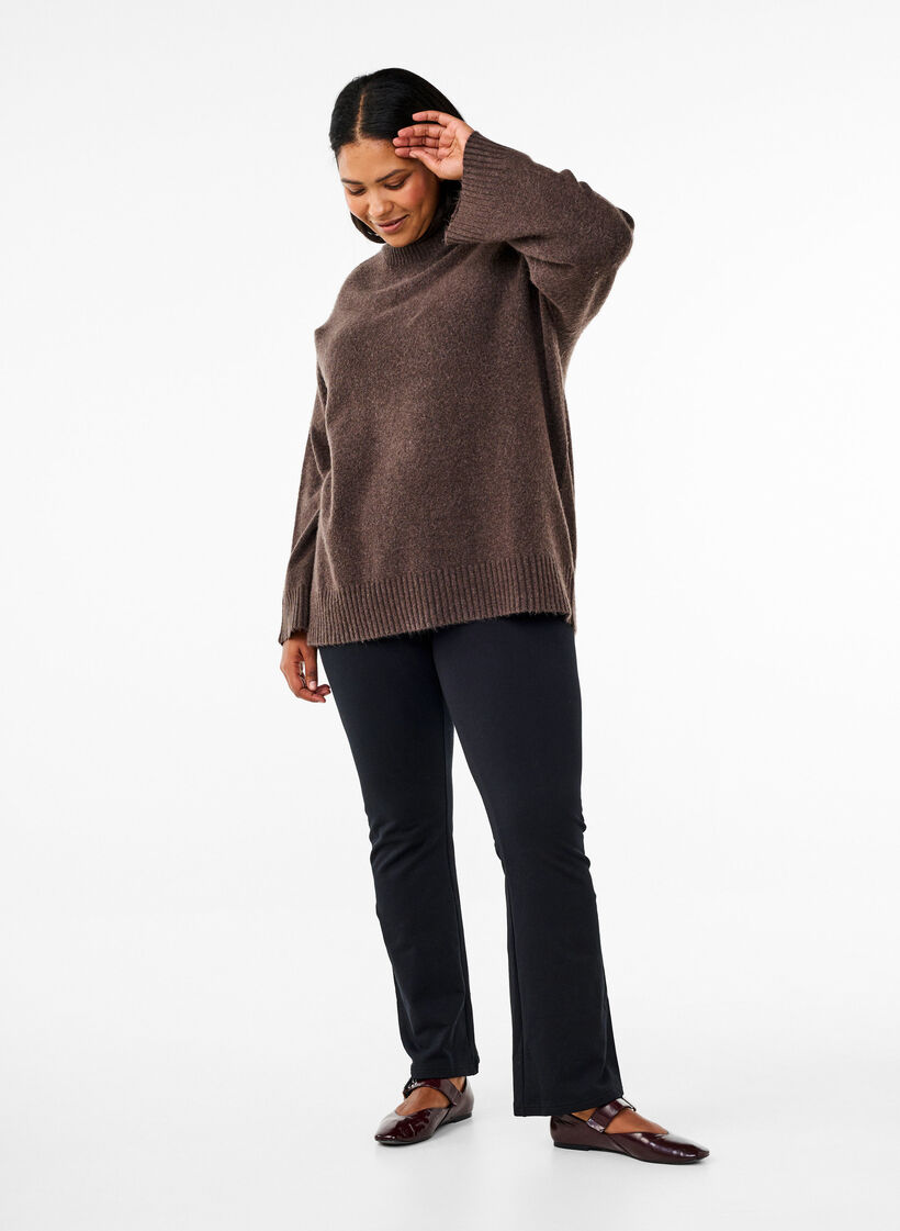 Utsv&auml;ngda jerseybyxor, Svart, Model image number 0