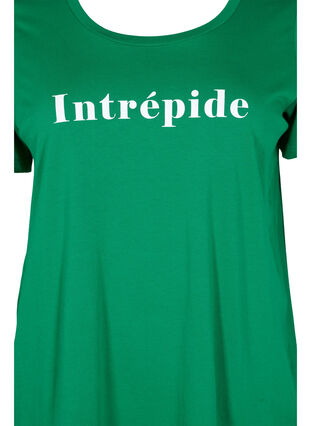 Kortärmad t-shirt i bomull med texttryck, Jolly Green, Packshot image number 2