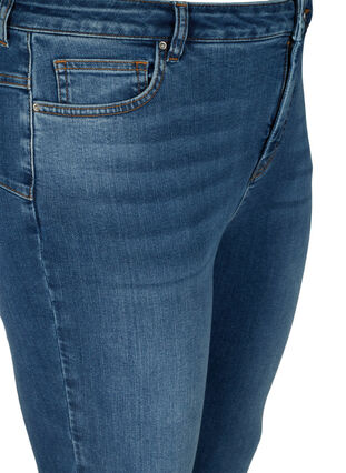 Amy jeans med hög midja och push up-effekt, Blue denim, Packshot image number 2