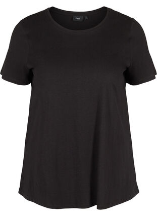 2-pack kortärmade t-shirtar i bomull, Black, Packshot image number 3