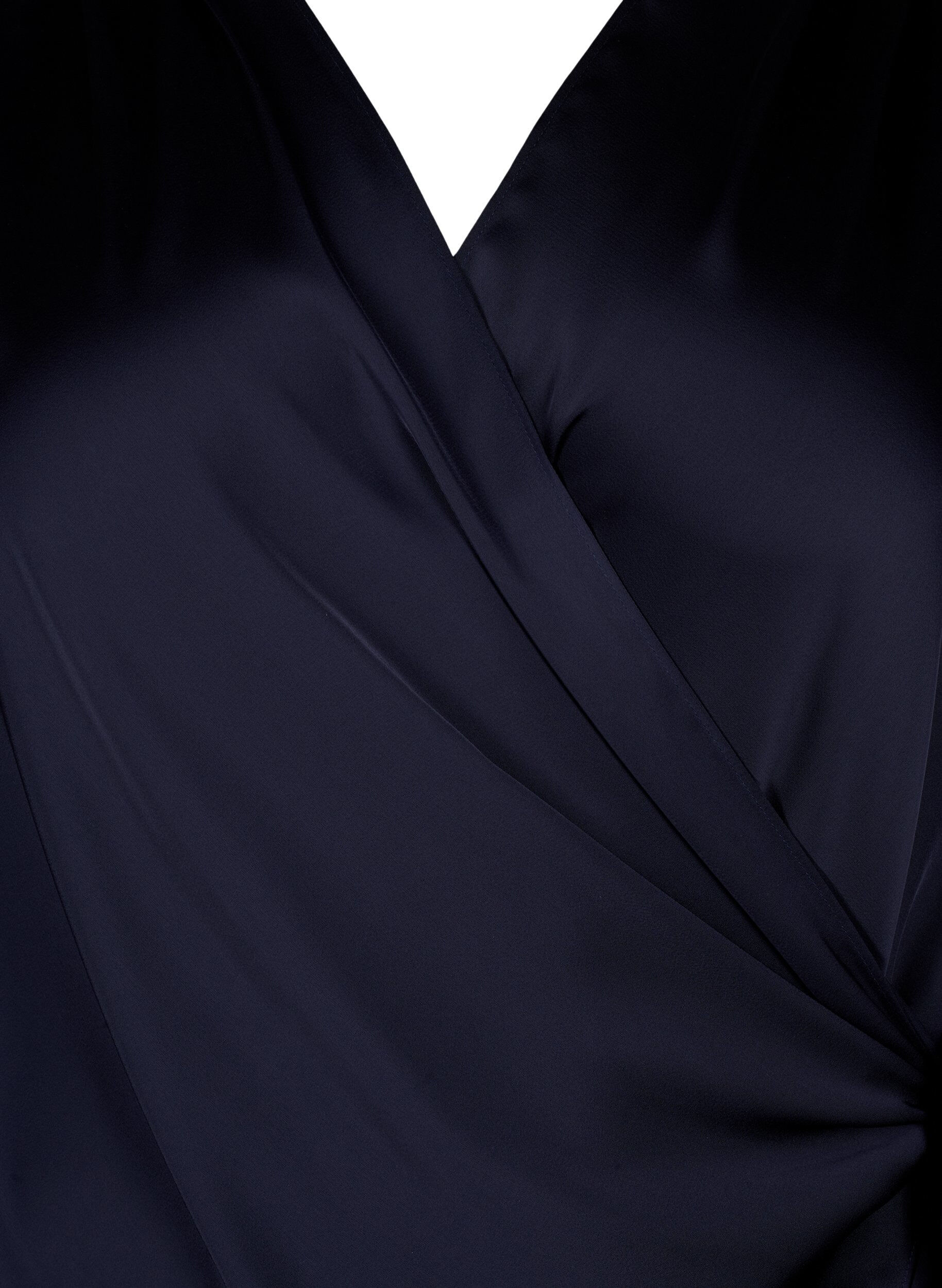 ZizziPartyblus i satin i omlottmodell, Night Sky, Packshot image number 2