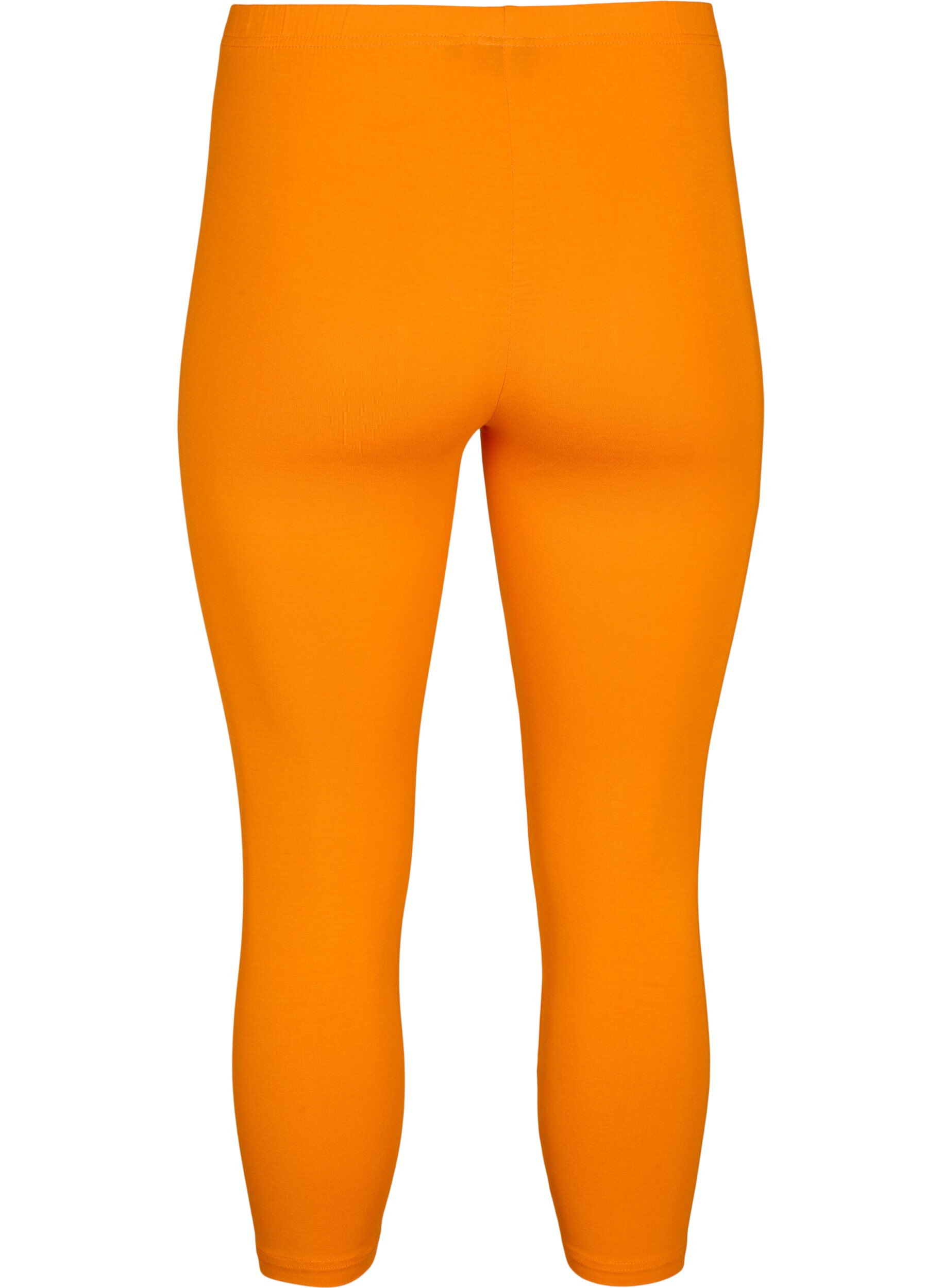 Zizzi Basleggings i viskos med 3/4-delsl&auml;ngd, Orange, Packshot image number 1