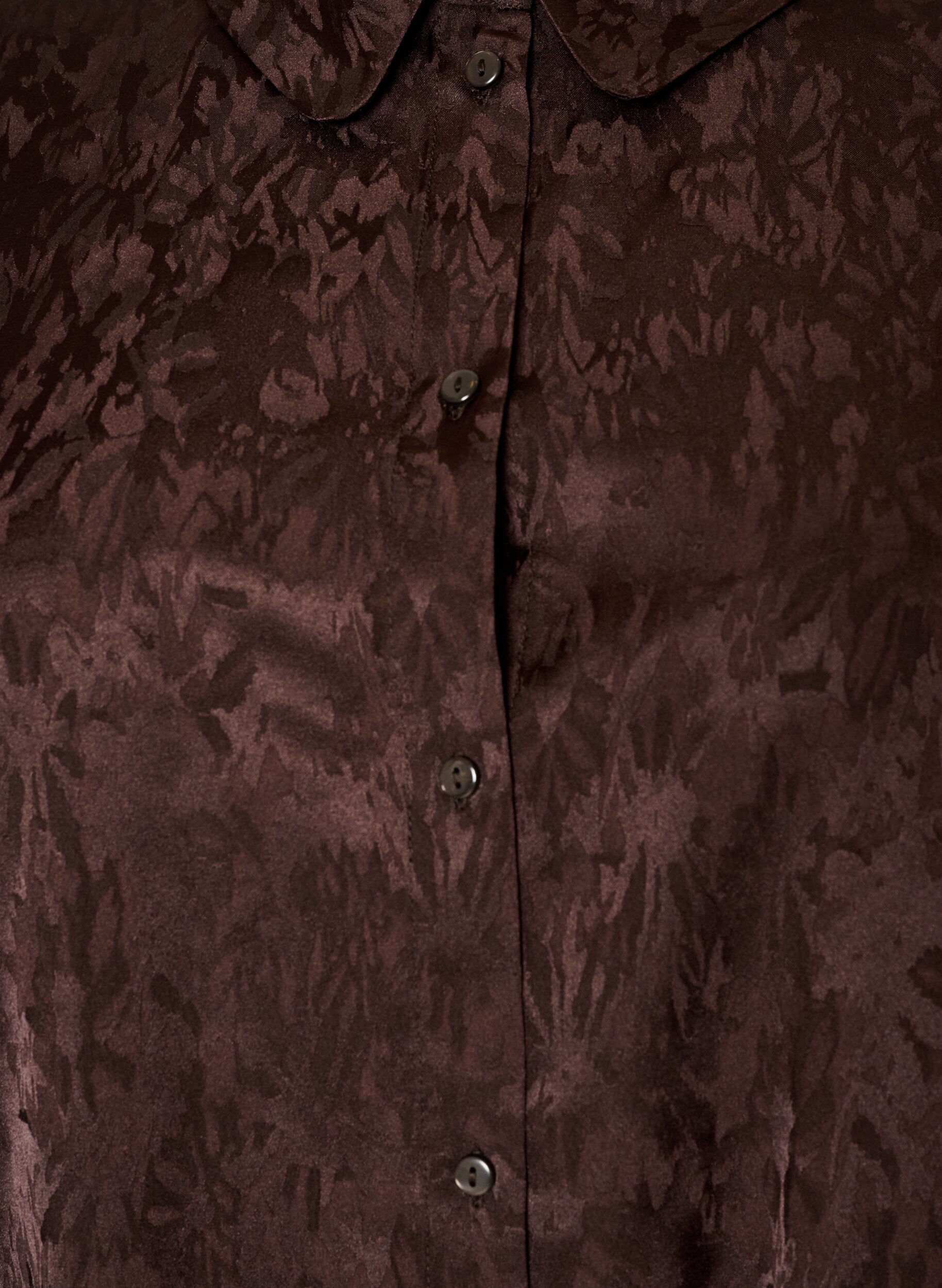ZizziSkjorta med ton-i-ton paisleym&ouml;nster, Brun, Packshot image number 2
