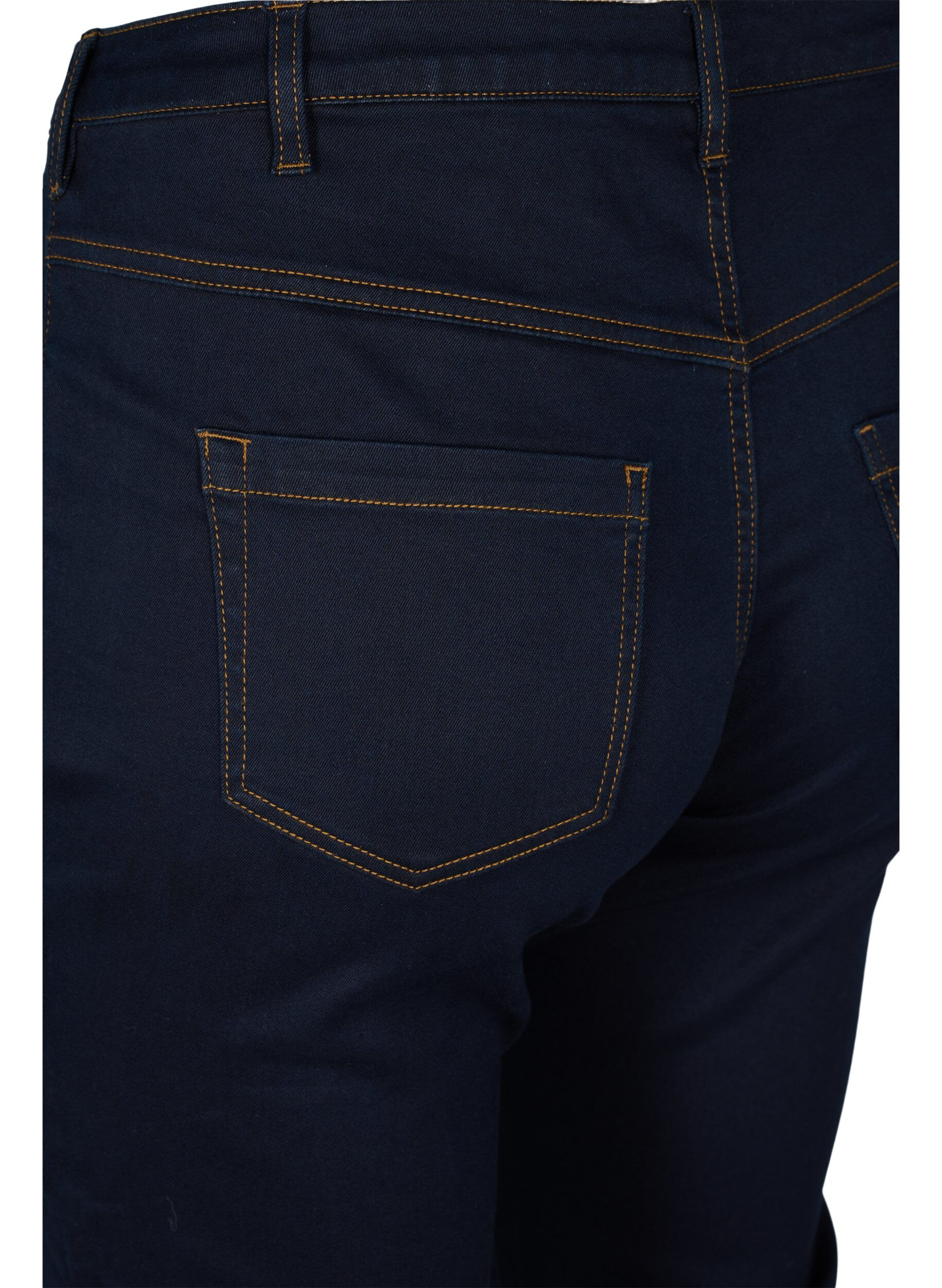 ZizziSlim fit Emily jeans med normalh&ouml;g midja, Bl&aring;, Packshot image number 3