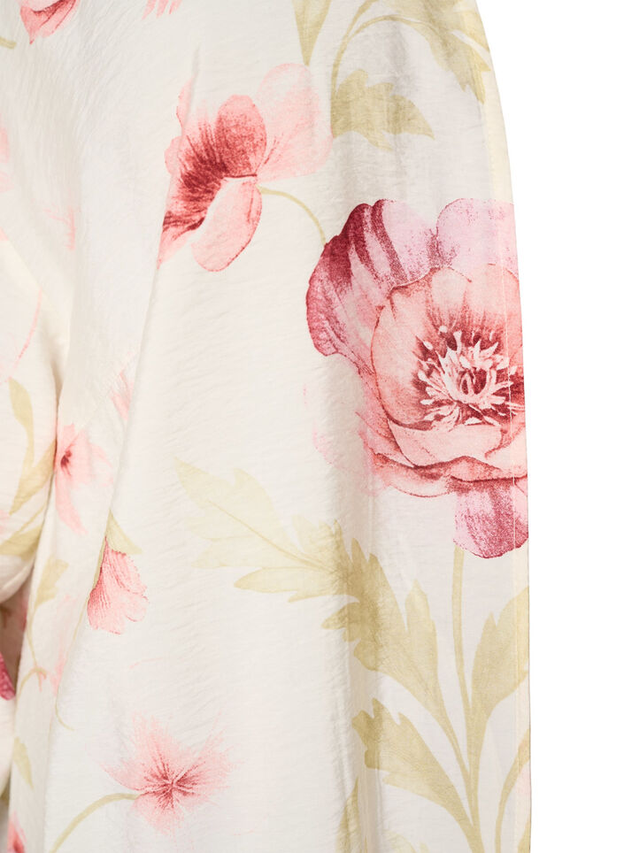 Kimono i viskos med trekvarts&auml;rmar, Rosa, Packshot image number 2