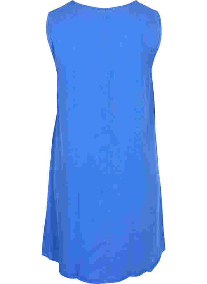 Spencerklänning med v-ringad hals, Dazzling Blue, Packshot image number 1