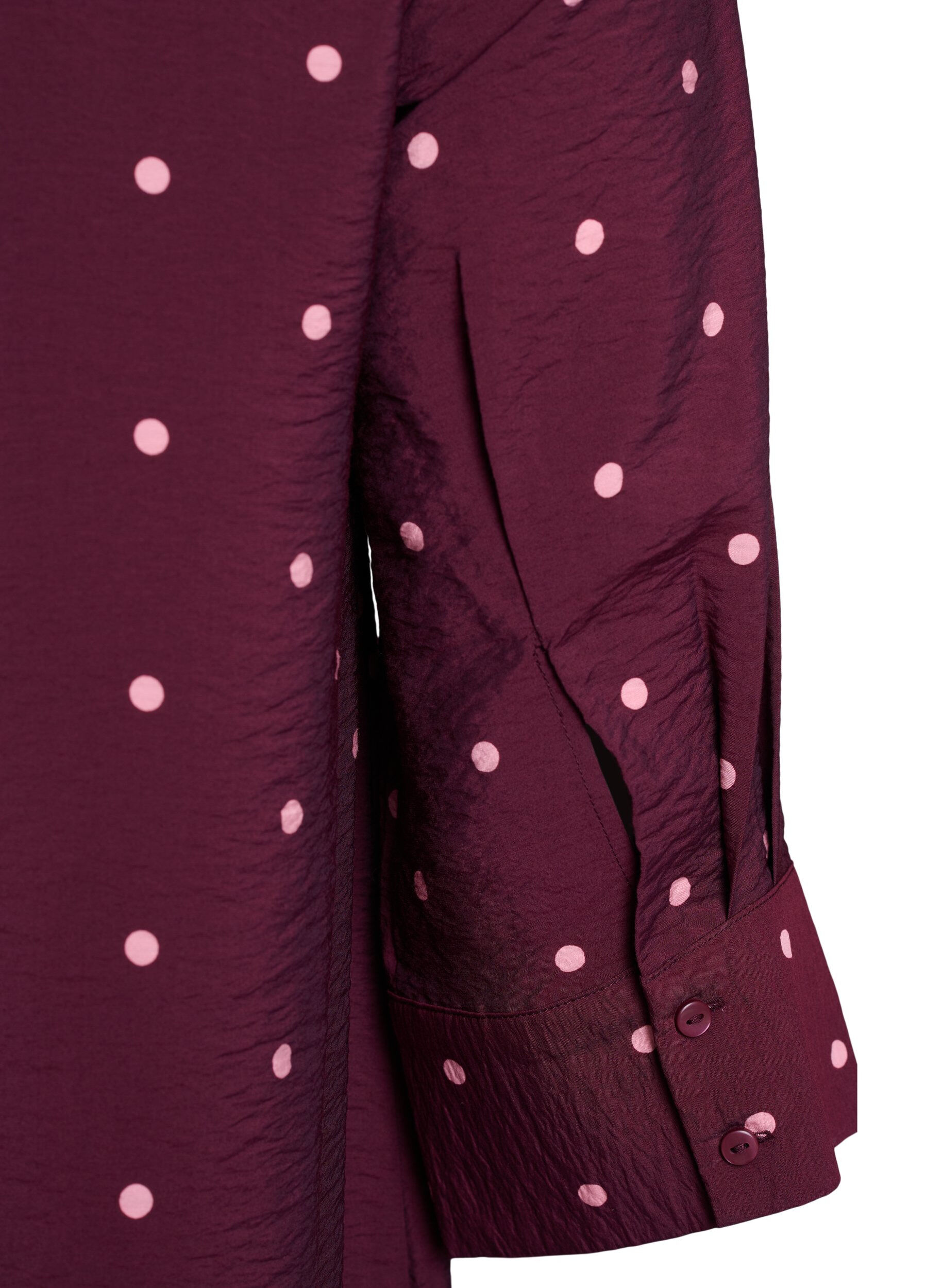 ZizziKort kl&auml;nning med krage och br&ouml;stficka, R&ouml;d, Packshot image number 3