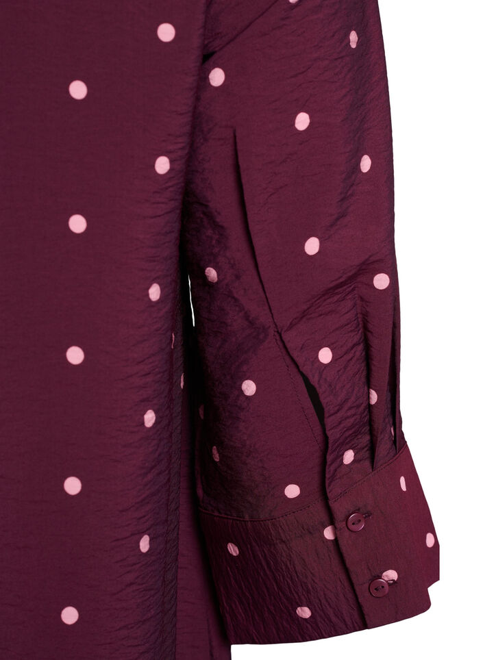 Kort kl&auml;nning med krage och br&ouml;stficka, R&ouml;d, Packshot image number 3