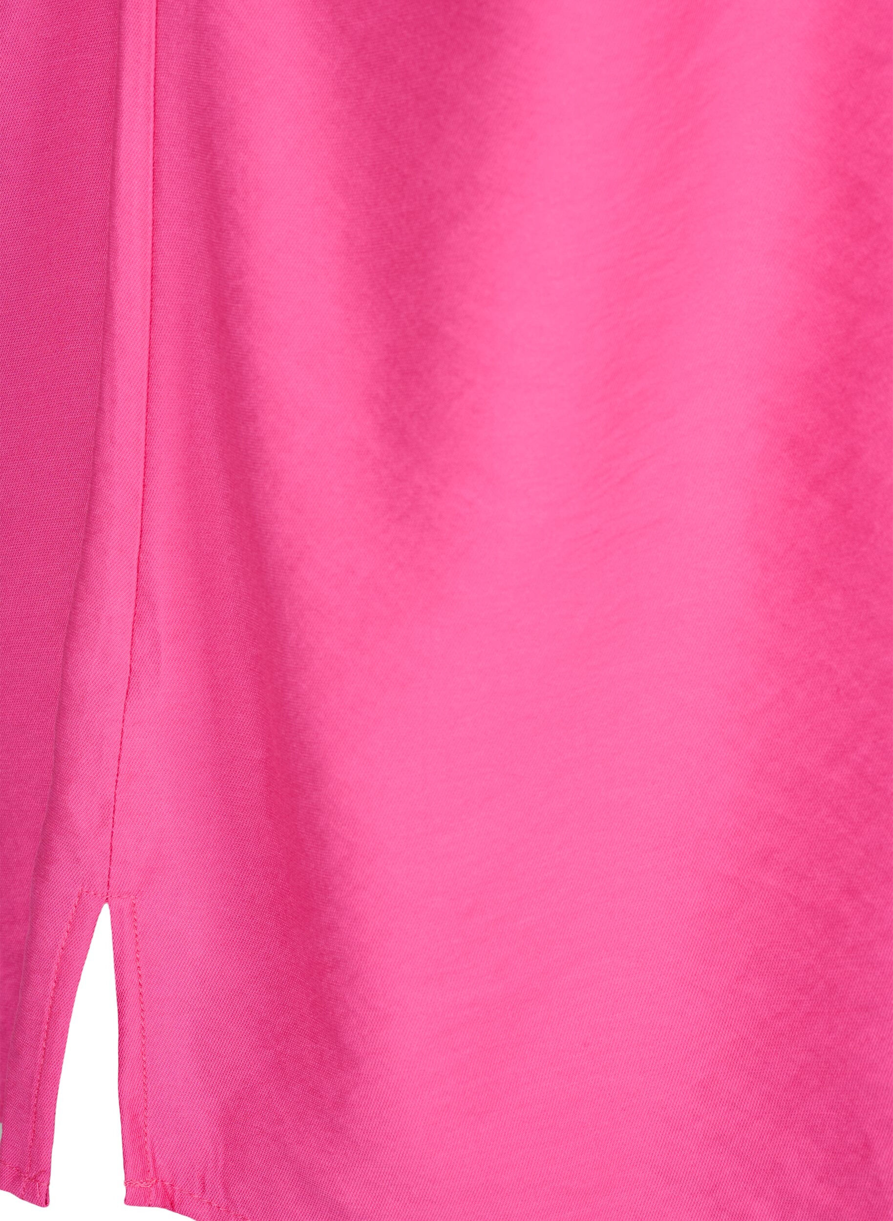 Zizzi One-shoulder blus i viskos, Rosa, Packshot image number 3