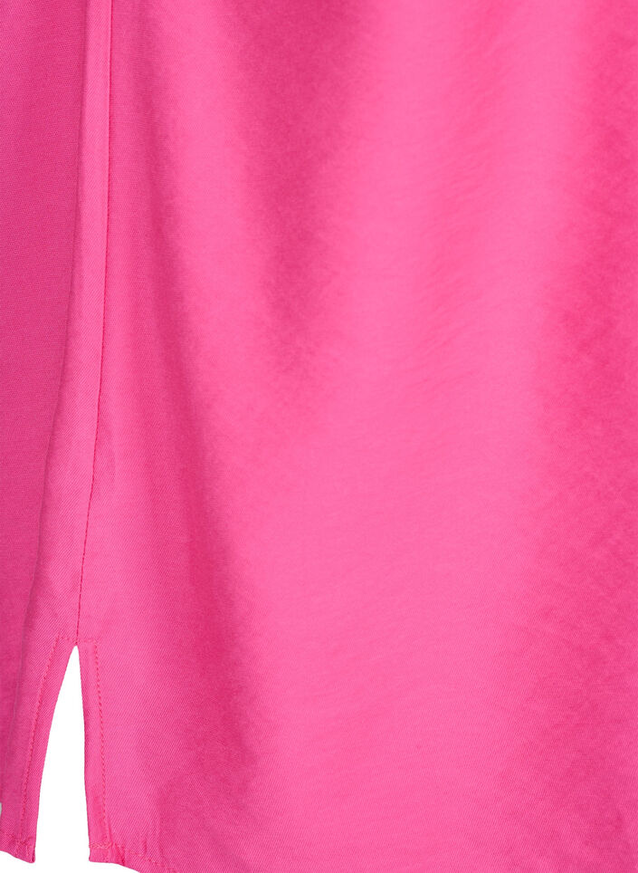 One-shoulder blus i viskos, Rosa, Packshot image number 3