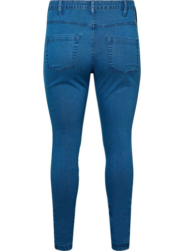 Super slim Amy jeans med hög midja, Mid Blue, Packshot image number 1